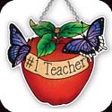 Suncatcher-SSB1033R-Apple//#1 Teacher - Apple//#1 Teacher