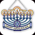 Suncatcher-SSC1030R-Menorah//HAPPY HANNUKKAH! - Menorah//HAPPY HANNUKKAH!