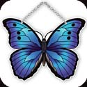 Suncatcher-SSD1019R-Blue/Black Butterfly - Blue/Black Butterfly