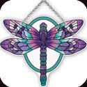 Suncatcher-SSD1023R-Violet/Turquoise Dragonfly - Violet/Turquoise Dragonfly