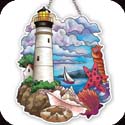 Suncatcher-SSE1007R-Lighthouse & Shells - Lighthouse & Shells