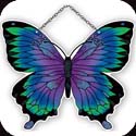 Suncatcher-SSE1017R-Violet/Turquoise Butterfly - Violet/Turquoise Butterfly