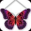 Suncatcher-SSE1018R-Magenta/Orange Butterfly - Magenta/Orange Butterfly