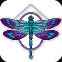 Suncatcher-SSE1020R-Purple/Teal Dragonfly - Purple/Teal Dragonfly